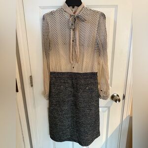 Tory Burch Silk and Tweed Dress Size Small